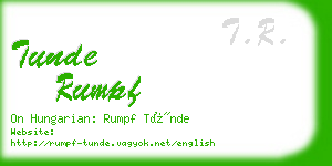 tunde rumpf business card